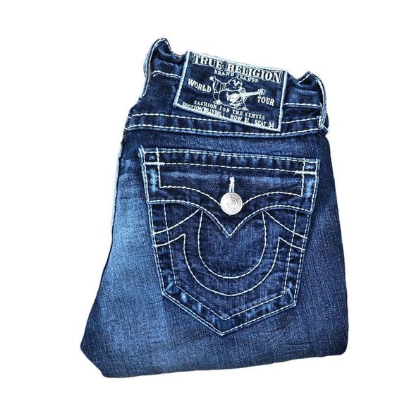 Vintage True Religion Jeans Size 31 BILLY BIG T Blue - Picture 8 of 12